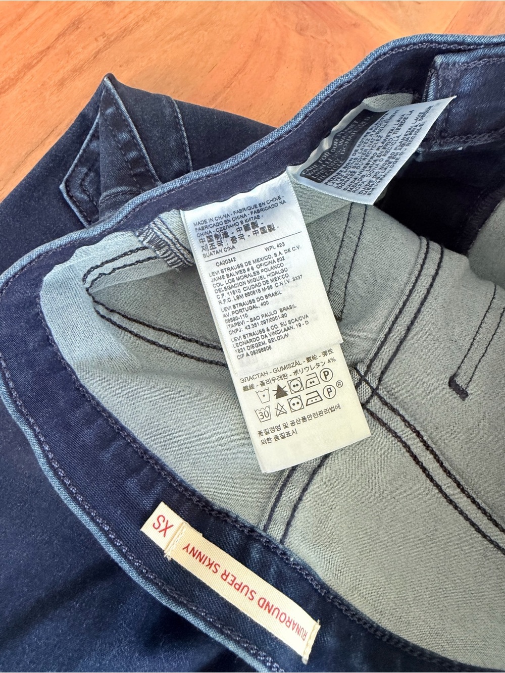 Skinny relax  Slim Stretch Levi’s women Jeans Dark Blue size xs - Picture 8 of 9